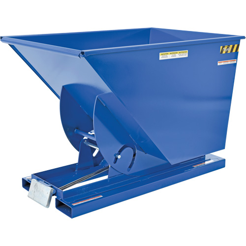 Self-Dumping Hopper, Steel, 1 cu.yd., Blue Brunswick Fyr & Safety