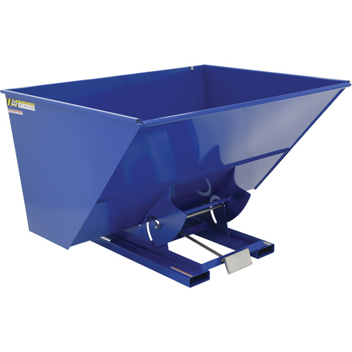 Self-Dumping Hopper, Steel, 3 cu.yd., Blue Brunswick Fyr & Safety