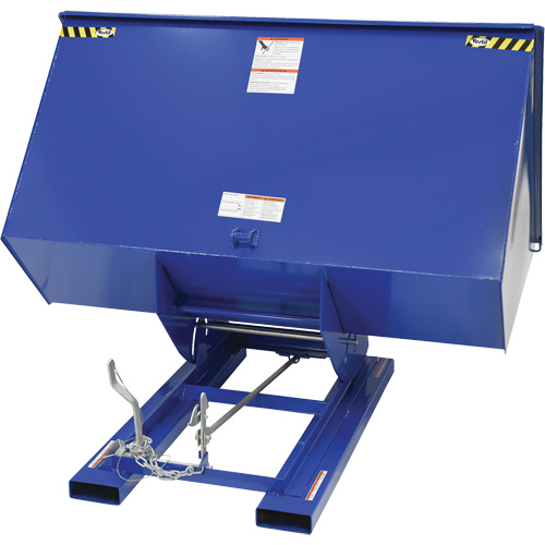 Self-Dumping Hopper, Steel, 3 cu.yd., Blue Brunswick Fyr & Safety
