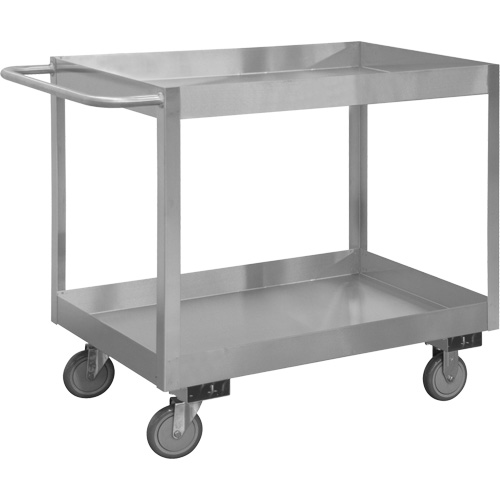 Industrial Grade Shelf Cart, 2 Tiers, 24-1/8" W x 35" H x 42" D, 1200 lbs. Capacity Brunswick Fyr & Safety
