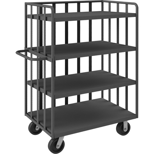 Open Portable Shelf Cart, 4 Tiers, 31-1/8" W x 57-1/2" H x 56-1/8" D, 3600 lbs. Capacity Brunswick Fyr & Safety