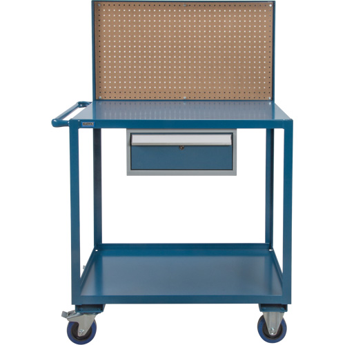 Mobile Service Cart, 2 Tiers, 24" W x 57" H x 40" D, 1200 lbs. Capacity Brunswick Fyr & Safety