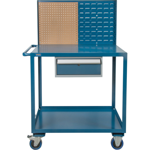 Mobile Service Cart, 2 Tiers, 24" W x 57" H x 40" D, 1200 lbs. Capacity Brunswick Fyr & Safety