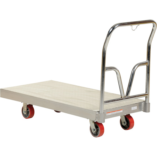 Aluminum Sheet Deck Platform Truck, 24" W x 48" L, 3600 lbs. Cap., Polyurethane Wheels Brunswick Fyr & Safety