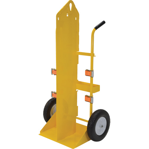Welding Cylinder Torch Cart, Foam-Filled Wheels, 23-13/16" W x 22-13/16" L Base, 500 lbs. Brunswick Fyr & Safety