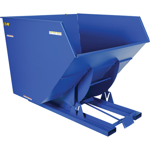 Self-Dumping Hopper, Steel, 4 cu.yd., Blue Brunswick Fyr & Safety