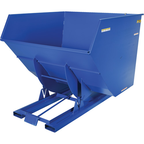 Self-Dumping Hopper, Steel, 4 cu.yd., Blue Brunswick Fyr & Safety