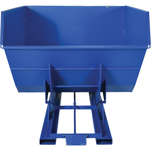 Self-Dumping Hopper, Steel, 4 cu.yd., Blue Brunswick Fyr & Safety