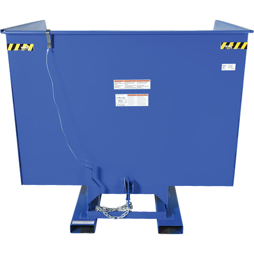 Self-Dumping Hopper, Steel, 4 cu.yd., Blue Brunswick Fyr & Safety