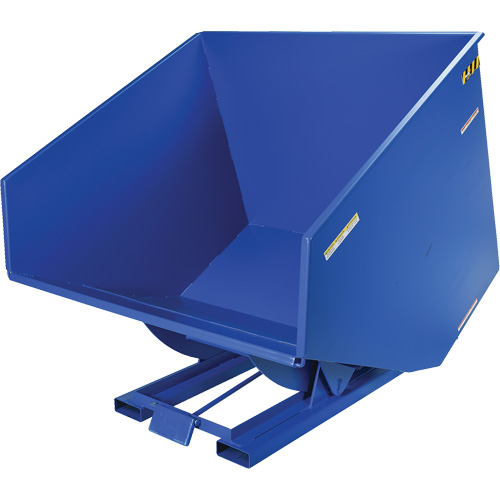 Self-Dumping Hopper, Steel, 4 cu.yd., Blue Brunswick Fyr & Safety