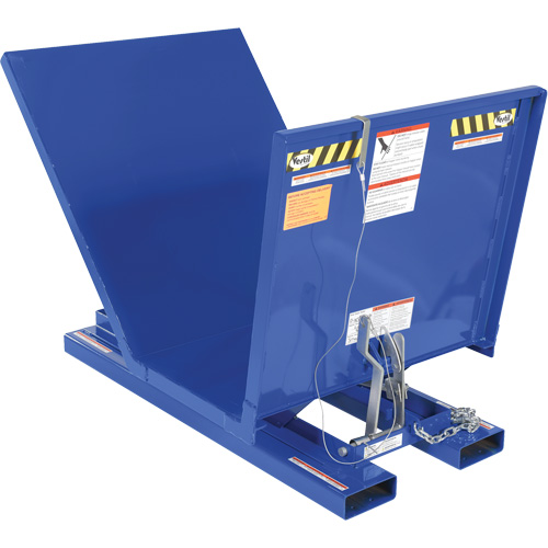 Open Sided Hopper, Steel, 1 cu.yd., Blue Brunswick Fyr & Safety