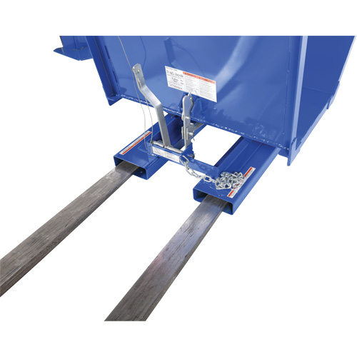 Open Sided Hopper, Steel, 1 cu.yd., Blue Brunswick Fyr & Safety