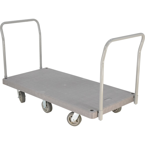 Heavy Duty Plastic Platform Truck, 60" L x 30" W, 3000 lbs. Cap., Polyurethane Wheels Brunswick Fyr & Safety