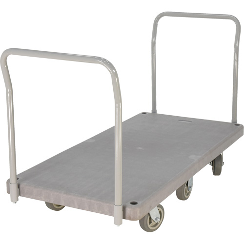 Heavy Duty Plastic Platform Truck, 60" L x 30" W, 3000 lbs. Cap., Polyurethane Wheels Brunswick Fyr & Safety