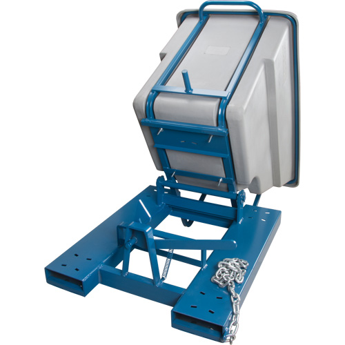 Self-Dumping Hopper, Polyethylene, 5/8 cu.yd., Grey Brunswick Fyr & Safety