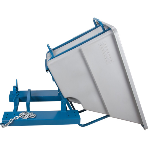 Self-Dumping Hopper, Polyethylene, 5/8 cu.yd., Grey Brunswick Fyr & Safety