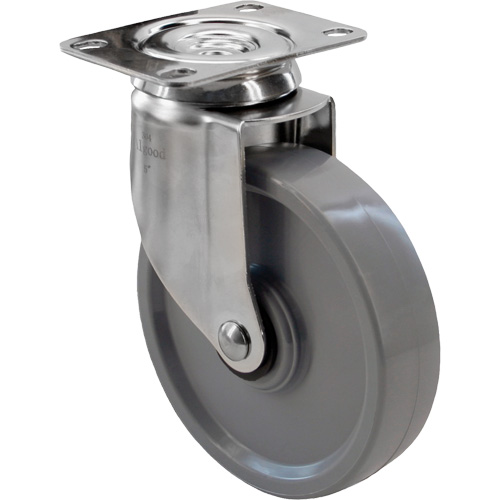 2309 Caster, Swivel, 4" (101.6 mm), Envirothane Grey, 350 lbs. (158.8 kg.) Brunswick Fyr & Safety