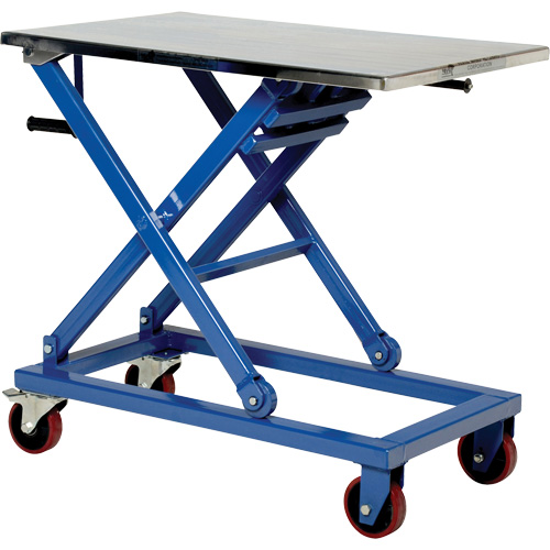 Manual Scissor Lift Table, 37" L x 23-1/2" W, Steel, 660 lbs. Capacity Brunswick Fyr & Safety