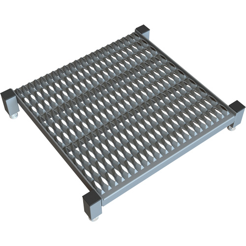 Adjustable Height One-Step Work Platform, 24" W x 24" D, 800 lbs. Capacity, All-Welded Brunswick Fyr & Safety