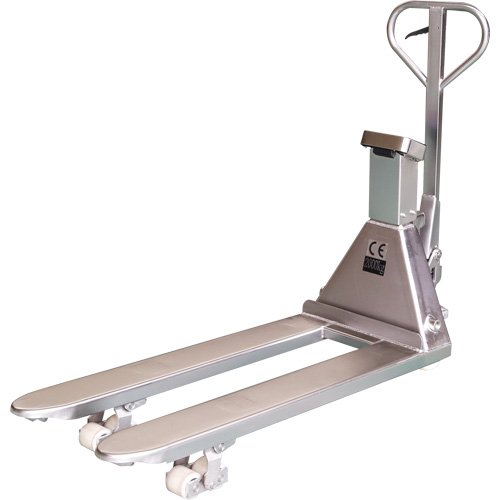 Eco Weigh-Scale Pallet Truck, 48" L x 27" W, 4400 lbs. Cap. Brunswick Fyr & Safety