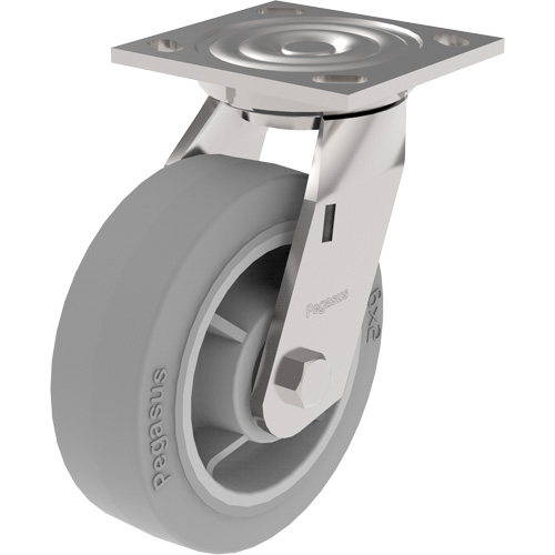 21 Series Medium-Duty Caster, Swivel, 4" (101.6 mm), Thermoplastic Rubber, 300 lbs. (136 kg.) Brunswick Fyr & Safety