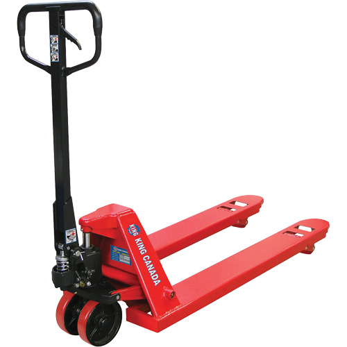Pallet Truck with Polyurethane Wheels, Steel, 48" L x 27" W, 5500 lbs. Capacity Brunswick Fyr & Safety
