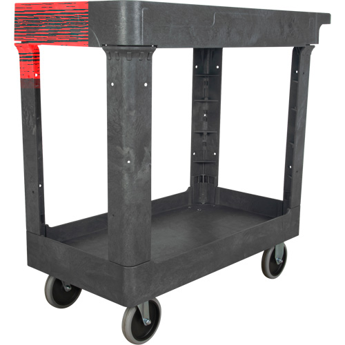 Utility Service Cart, 2 Tiers, 16-1/2" x 32-1/2" x 34-1/2", 550 lbs. Capacity Brunswick Fyr & Safety