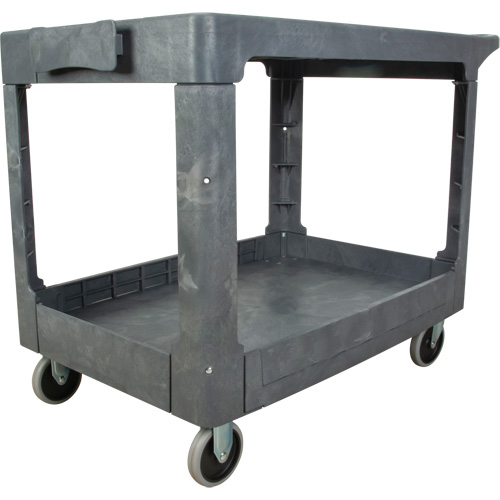 Chariot utilitaire pour l'entretien avec tablette plate, 2 tiers, 25-1/4" x 32-1/4" x 44", Capacit&eacute; 550 lb Brunswick Fyr & Safety