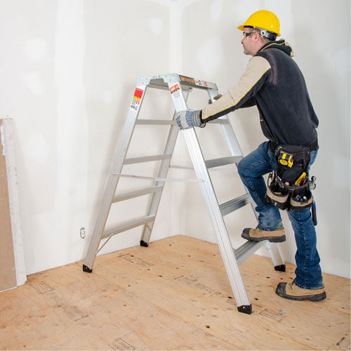 Portable Work-Stand Saw Horse, Aluminum Frame, 12-1/4" D x 56" H Brunswick Fyr & Safety