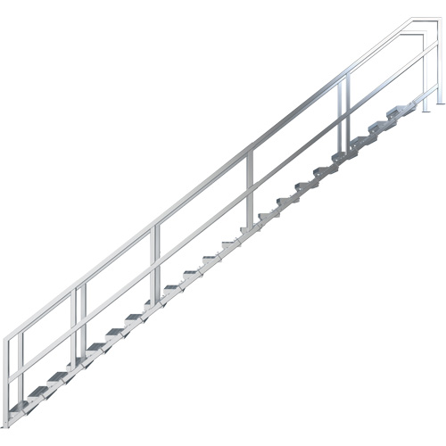 SmartStairs 17-21 Steps Modular Construction Stair System, 157-1/2" H Brunswick Fyr & Safety