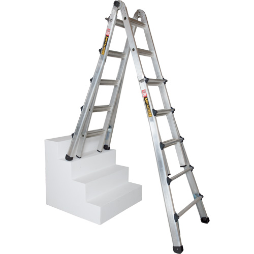 &eacute;chelle t&eacute;lescopique multifonction, Aluminium, 300 lb, CSA calibre 1A Brunswick Fyr & Safety