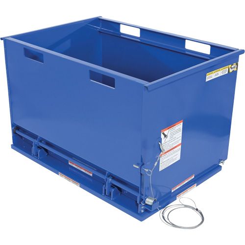 Drop Bottom Hopper, Steel, 1 cu.yd., Blue Brunswick Fyr & Safety