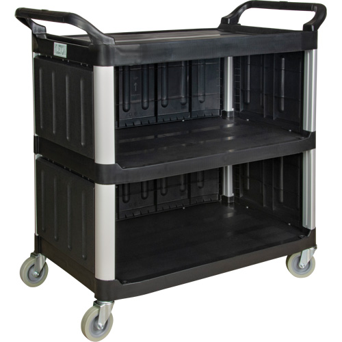 Chariot utilitaire, 3 tiers, 19-3/4" x 37-1/2" x 40-1/4", Capacit&eacute; 250 lb Brunswick Fyr & Safety