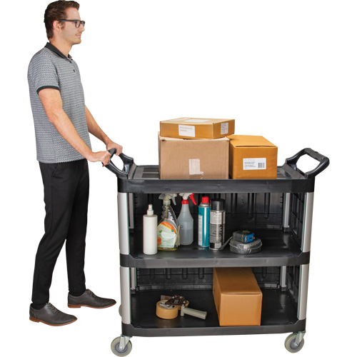 Chariot utilitaire, 3 tiers, 19-3/4" x 37-1/2" x 40-1/4", Capacit&eacute; 250 lb Brunswick Fyr & Safety