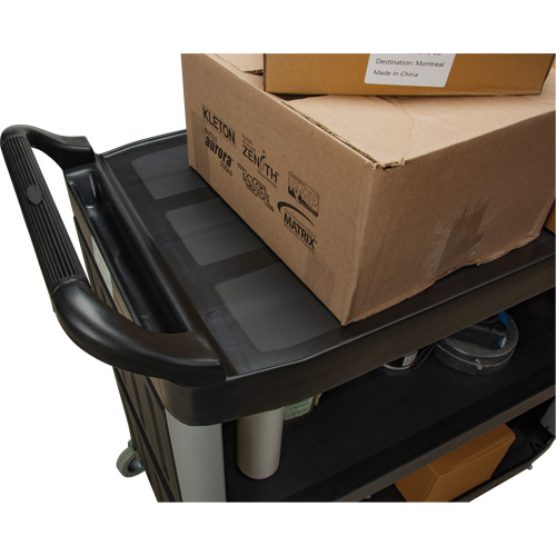 Chariot utilitaire, 3 tiers, 19-3/4" x 37-1/2" x 40-1/4", Capacit&eacute; 250 lb Brunswick Fyr & Safety