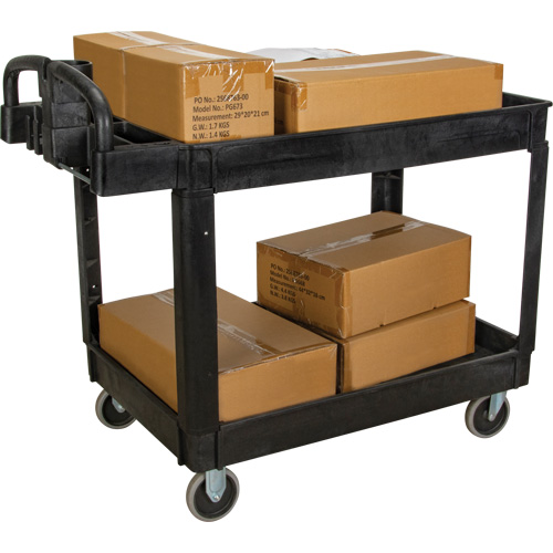 Chariot utilitaire, 2 tiers, 25-5/8" x 33-1/2" x 43-3/4", Capacit&eacute; 550 lb Brunswick Fyr & Safety