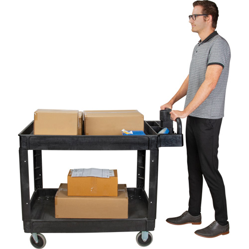 Chariot utilitaire, 2 tiers, 25-5/8" x 33-1/2" x 43-3/4", Capacit&eacute; 550 lb Brunswick Fyr & Safety