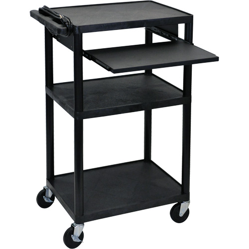 Chariot utilitaire &eacute;lectrique, 3 tiers, 24" x 42" x 18", Capacit&eacute; 300 lb Brunswick Fyr & Safety