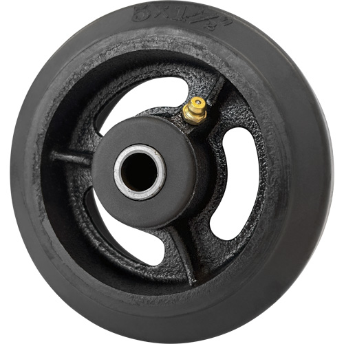 Roue en caoutchouc moul&eacute;, 5'' (127 mm) dia. x 1-1/2" (38 mm) la, Capacit&eacute; de 400 lb (181 kg) Brunswick Fyr & Safety