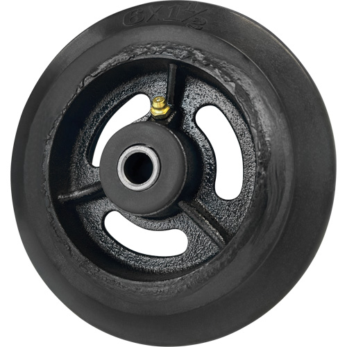 Roue en caoutchouc moul&eacute;, 6'' (152 mm) dia. x 1-1/2" (38 mm) la, Capacit&eacute; de 450 lb (204 kg) Brunswick Fyr & Safety