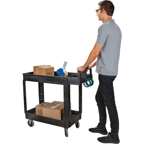 Utility Cart, 2 Tiers, 17-1/8" x 33-1/2" x 37-5/8", 550 lbs. Capacity Brunswick Fyr & Safety
