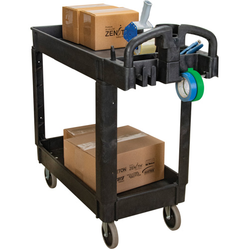 Utility Cart, 2 Tiers, 17-1/8" x 33-1/2" x 37-5/8", 550 lbs. Capacity Brunswick Fyr & Safety