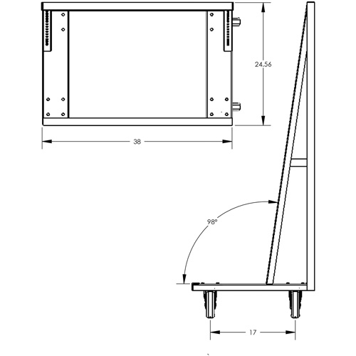 Chariot &agrave; cadre en A robuste &agrave; un c&ocirc;t&eacute; avec 6 plateaux, 38" x 25" x 63", Capacit&eacute; 2500 lb Brunswick Fyr & Safety
