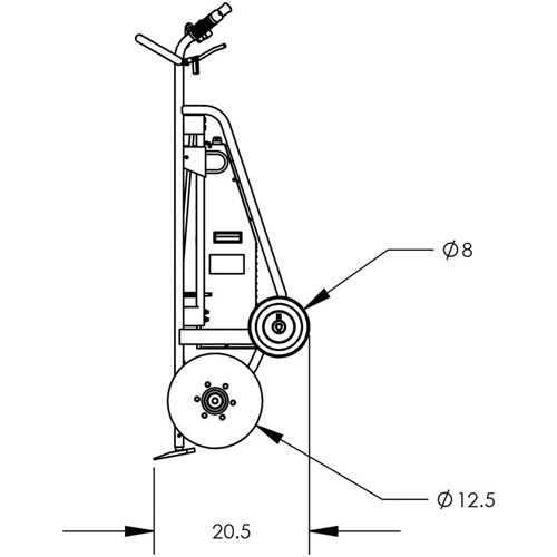 Diable pour baril motoris&eacute; avec roues pneumatiques Brunswick Fyr & Safety