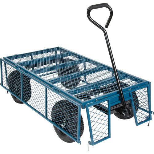 Wagon with Drop Sides, 24" W x 48" L, 800 lbs. Capacity Brunswick Fyr & Safety