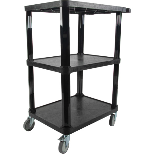 Utility Cart with Flat Shelf, 3 Tiers, 18-1/8" x 37-3/8" x 27-3/4", 330 lbs. Capacity Brunswick Fyr & Safety