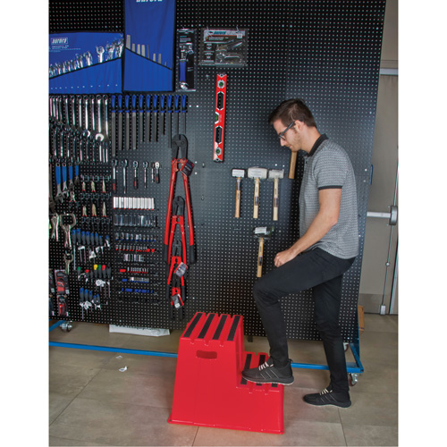 Industrial Step Stool, 2 Steps, 26" x 22-7/16" x 19-11/16" High Brunswick Fyr & Safety