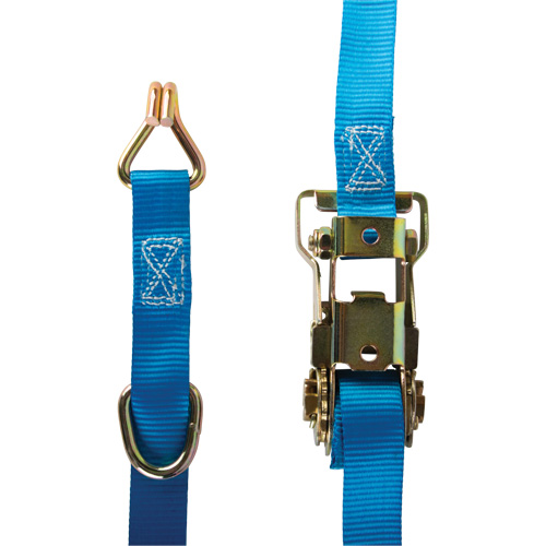 Ratchet Strap, J-Hook, 1" W x 16' L, 835 lbs. (379 kg) WLL Brunswick Fyr & Safety