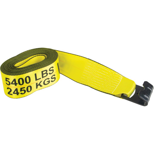 Tendeur d'arrimage logistique, Crochet plat, 30' , 4" , Charge d'utilisation max. 5400 lb (2449 kg) Brunswick Fyr & Safety