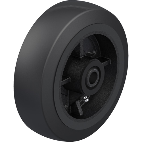 Roue en caoutchouc noir sur noyau en fonte Brunswick Fyr & Safety